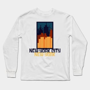 New York City Skyline T-Shirt Long Sleeve T-Shirt